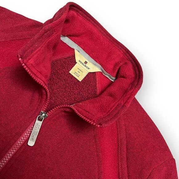 Woolrich Vintage Y2K Fleece Outdoor Designer Spring Hiking Jacket - Womens M - Picture 2 of 4
